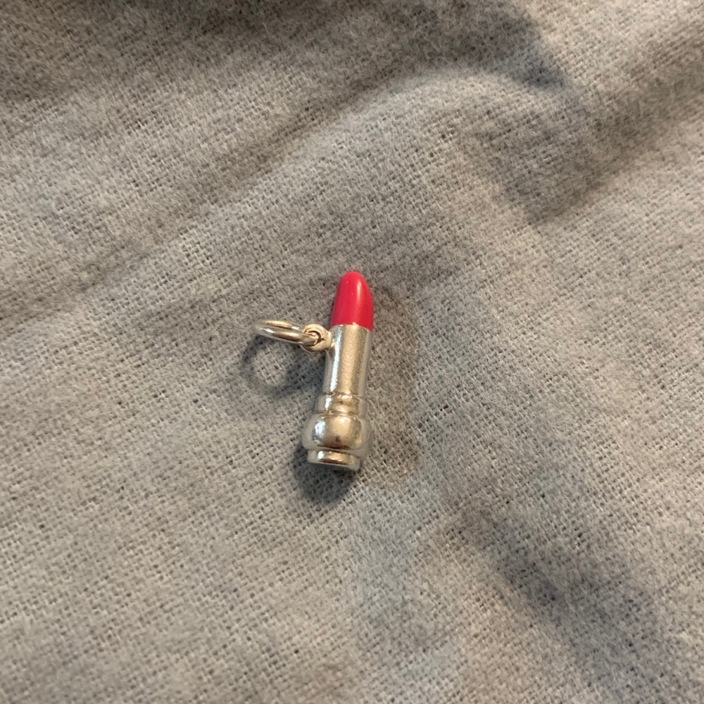 Tiffany sterling silver pink lipstick charm